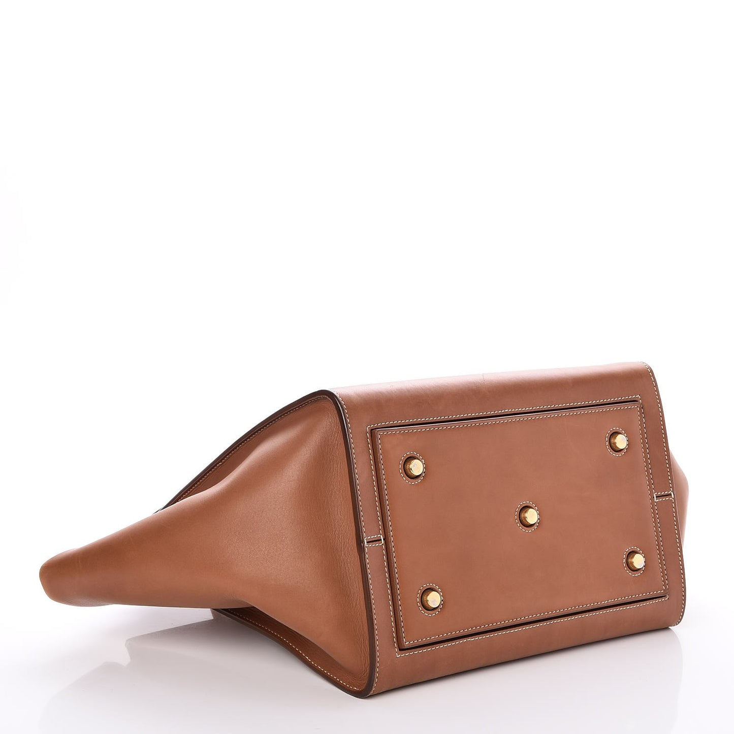 Natural Calfskin Small Tie Knot Tote Tan