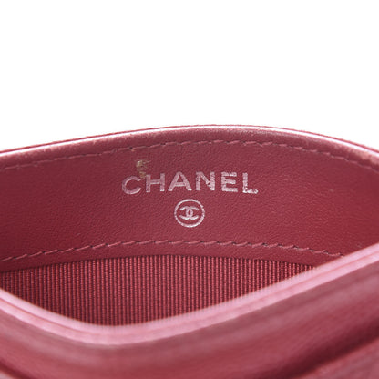 Chanel Caviar Quilted Card Holder Dark Pink 6 of 15