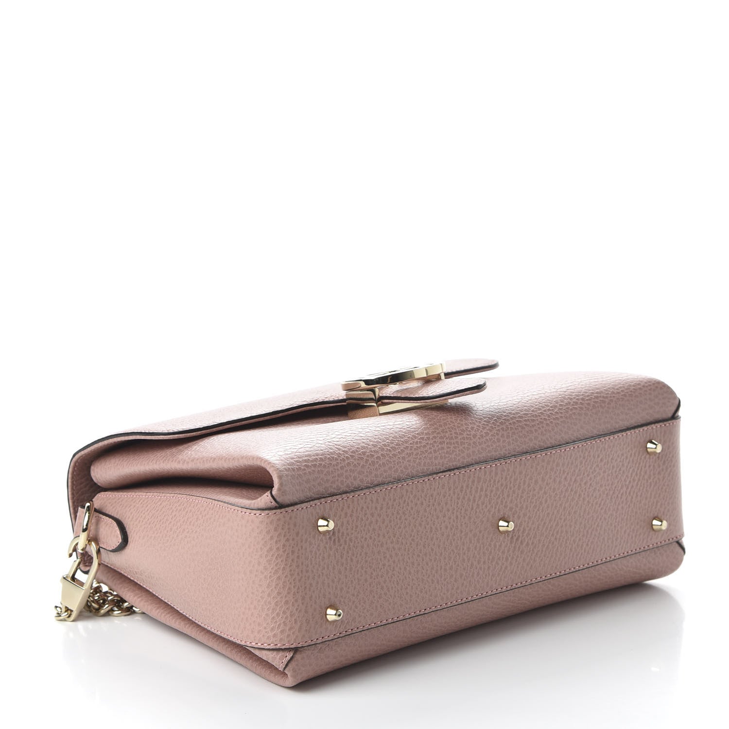 Gucci Dollar Calfskin Interlocking G Top Handle Shoulder Bag Soft Pink 4 of 10