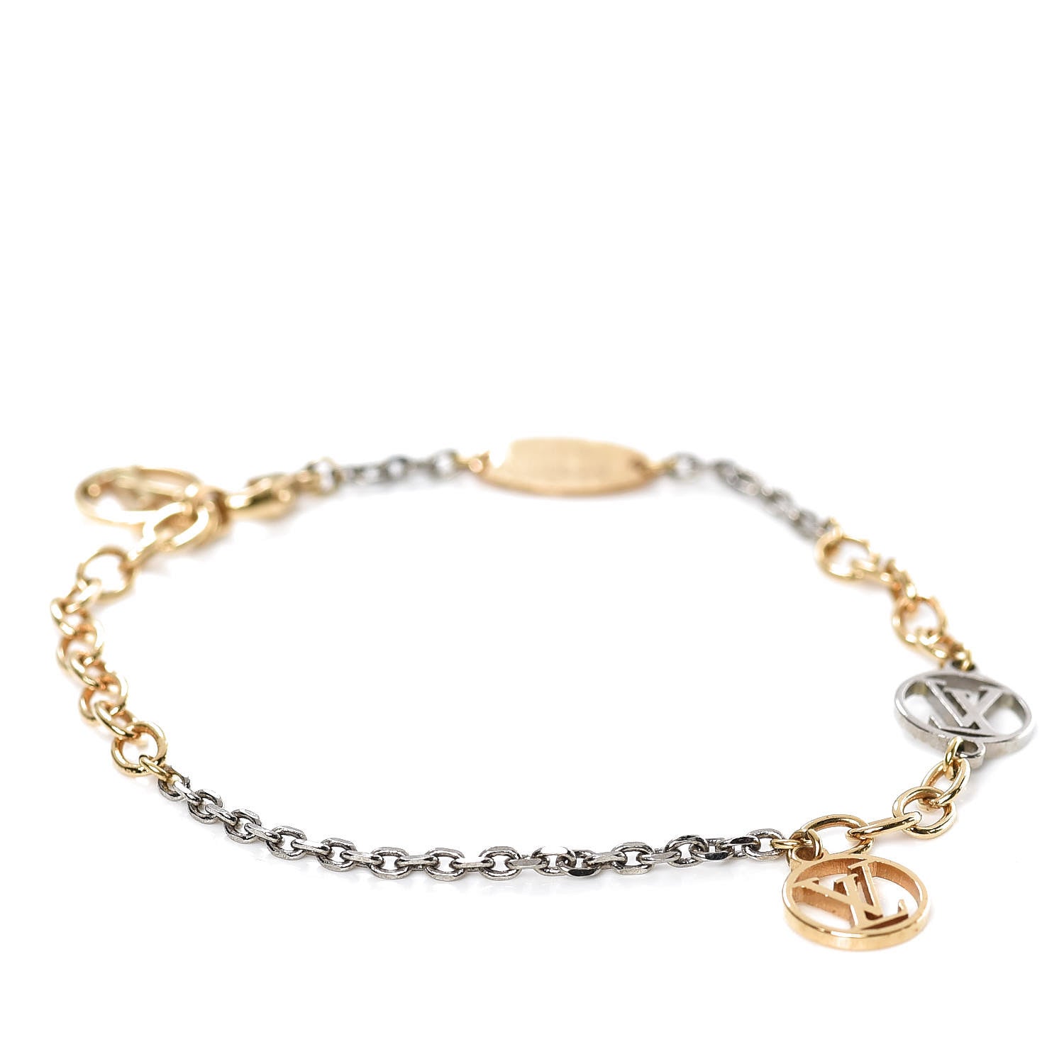 Louis Vuitton Logomania Bracelet Silver Gold 1 of 6