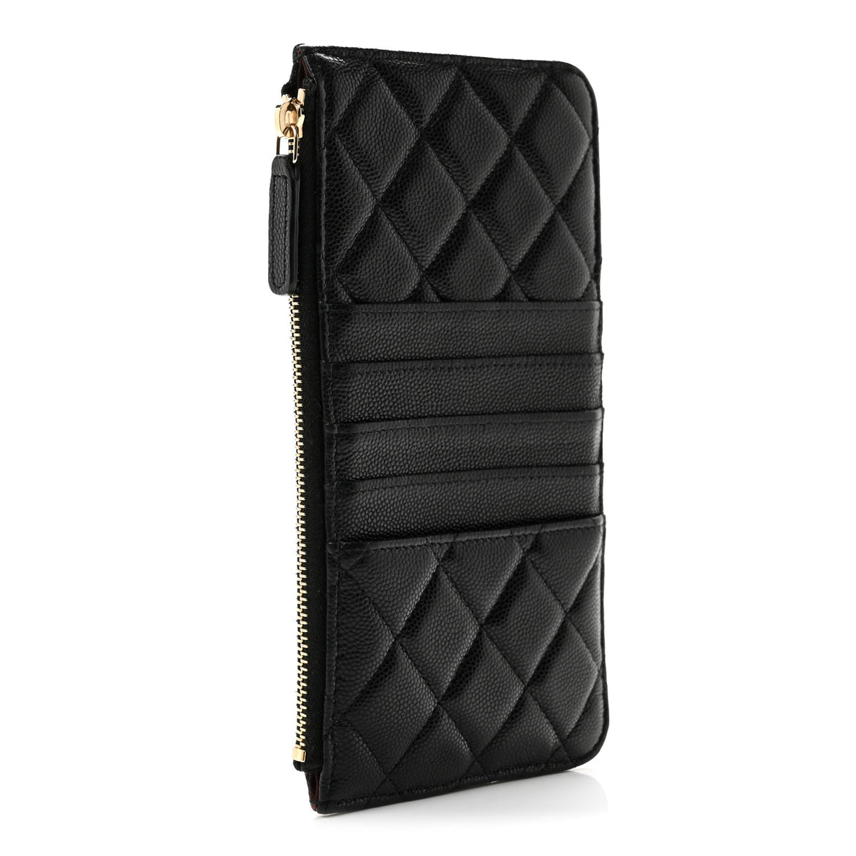 Caviar Quilted Classic iPhone Pouch Black