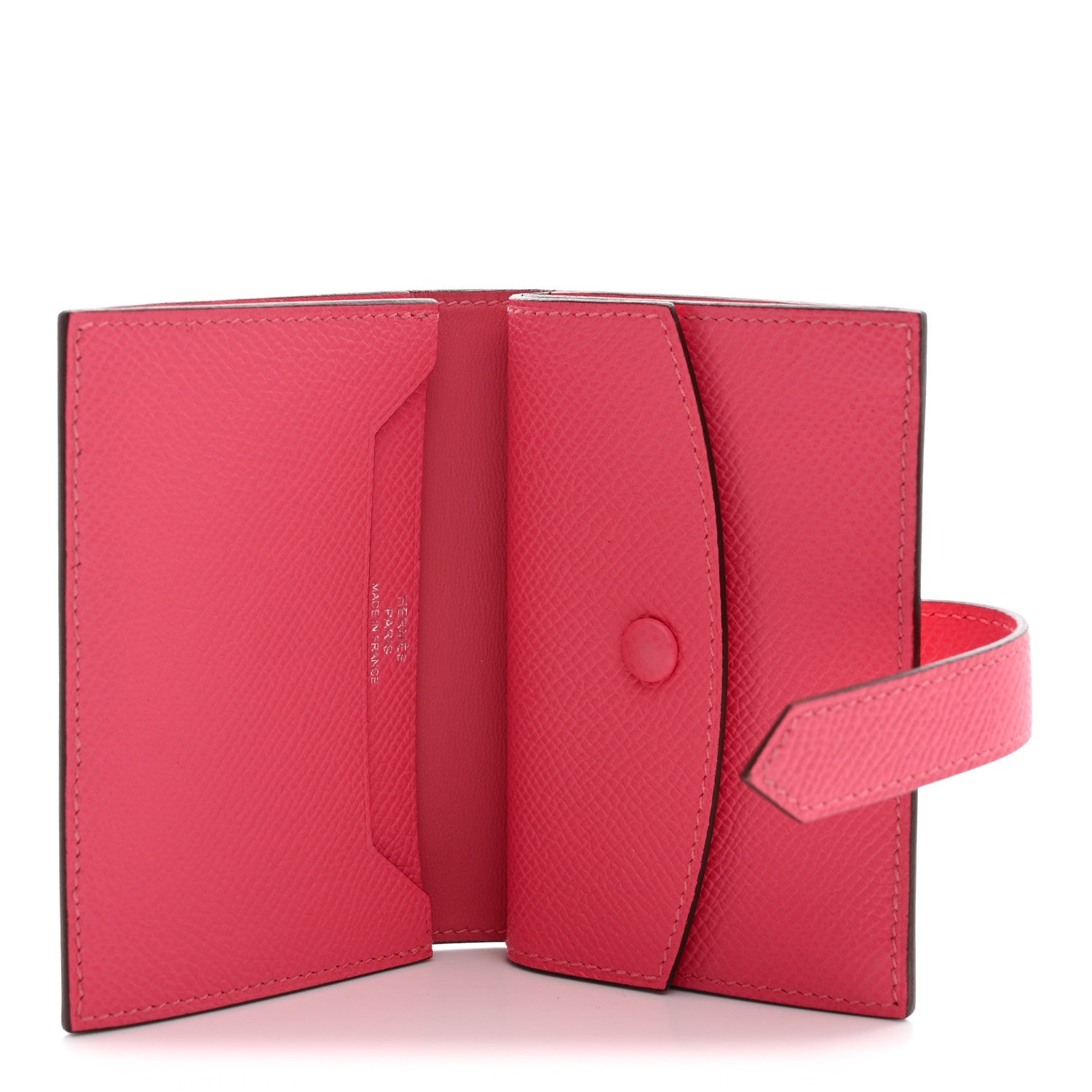 Hermes Epsom Mini Bearn Wallet Rose Azalee 5 of 8