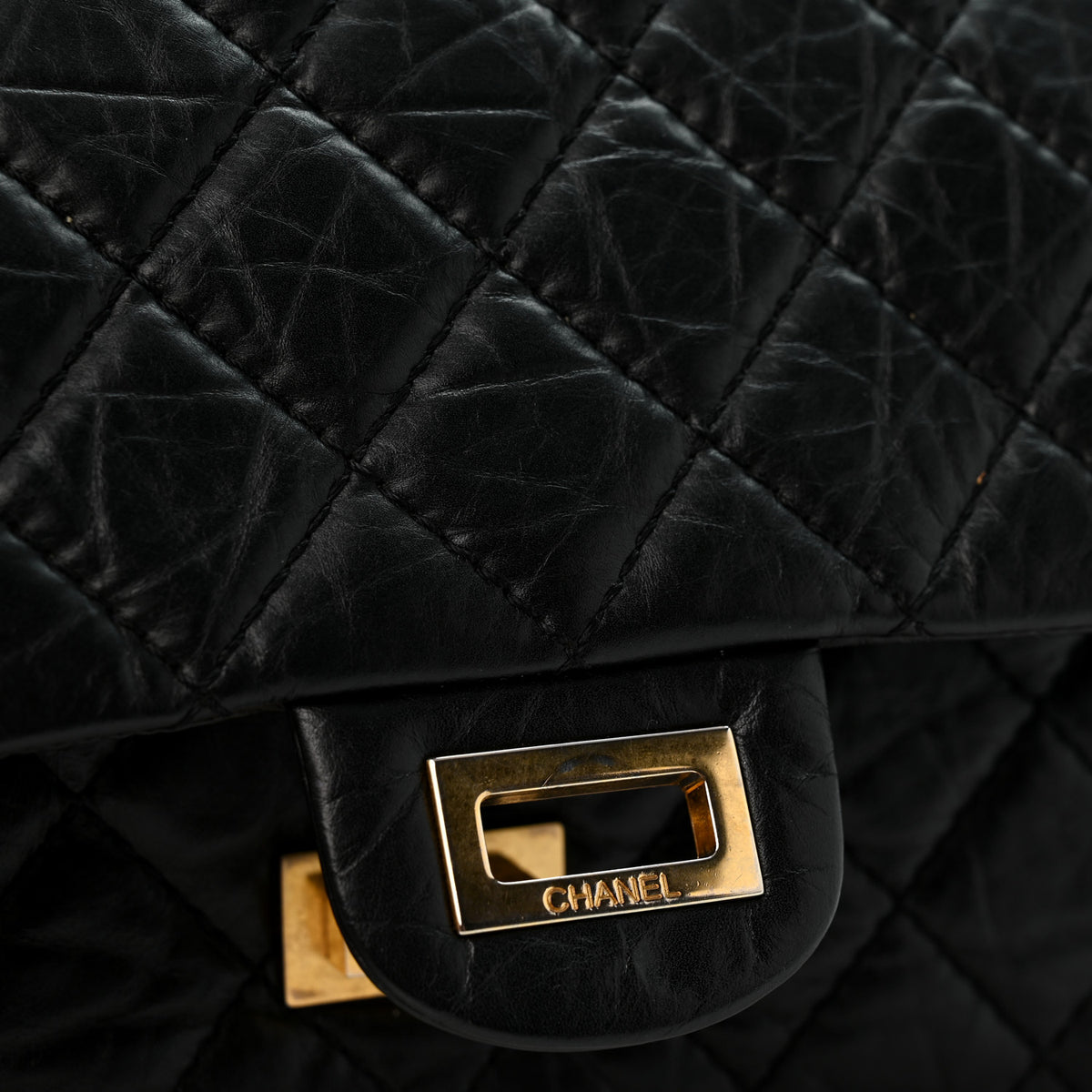 Chanel Aged Calfskin Quilted 2.55 Reissue 226 Flap Black 12 of 12
