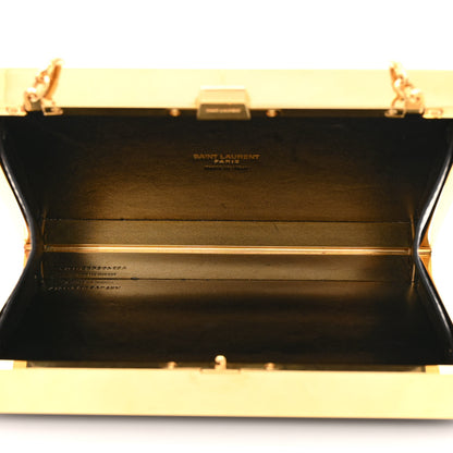 Saint Laurent Plexiglass Monogram Minaudiere Tuxedo Box Clutch Black 5 of 11