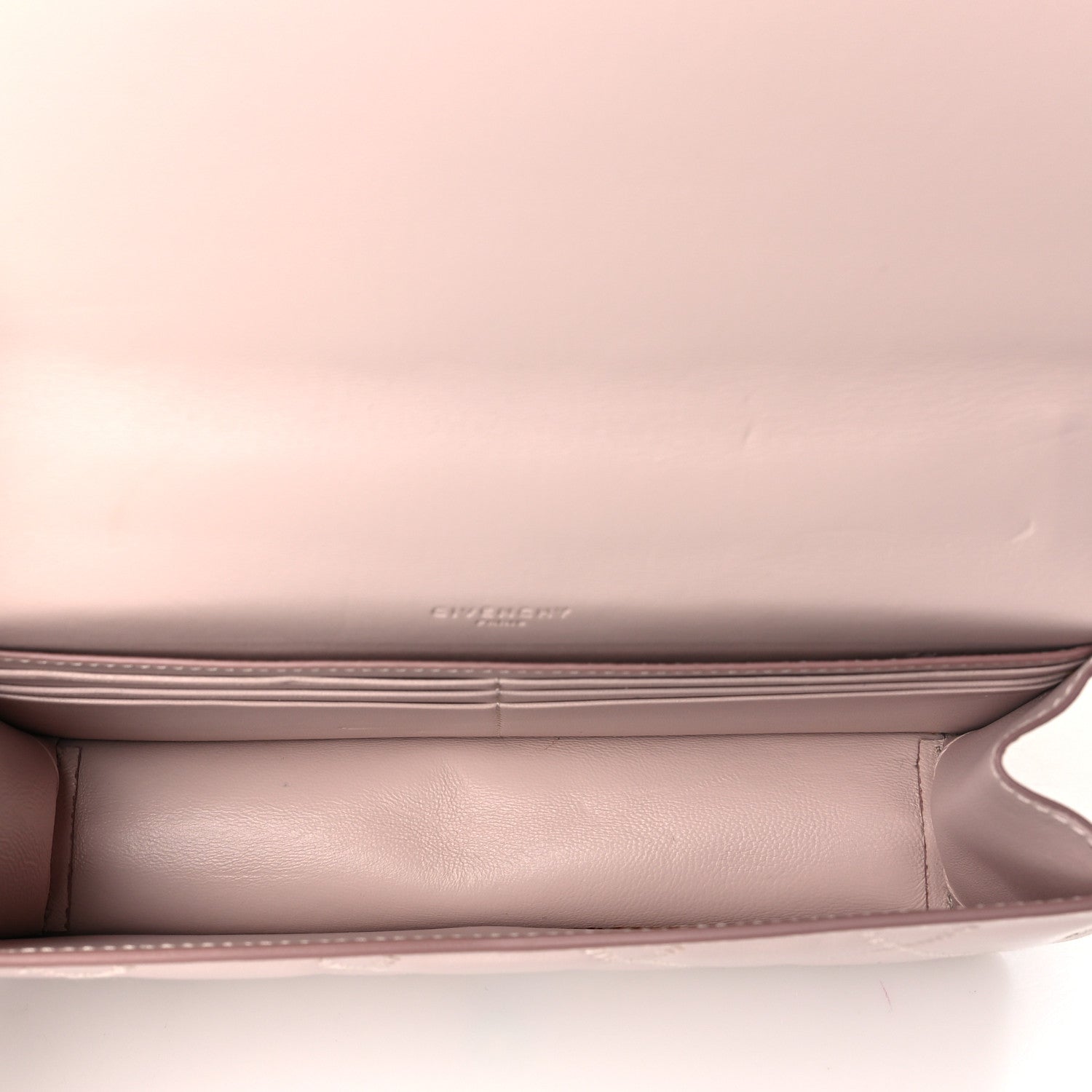 Givenchy Goatskin Quilted GV3 Strap Wallet Pale Pink 5 of 13