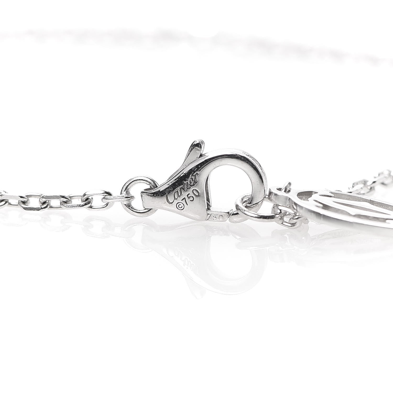 Cartier 18K White Gold Diamond SM D'Amour Bracelet 4 of 5