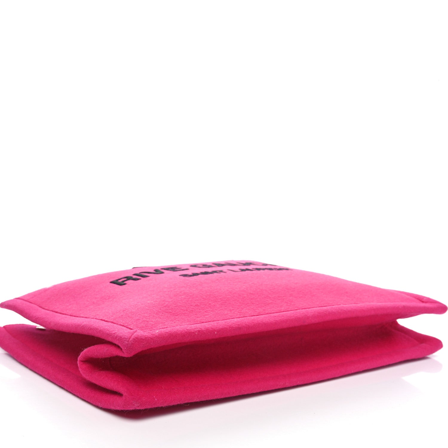 Saint Laurent Wool Rive Gauche Tote Fuchsia 4 of 11