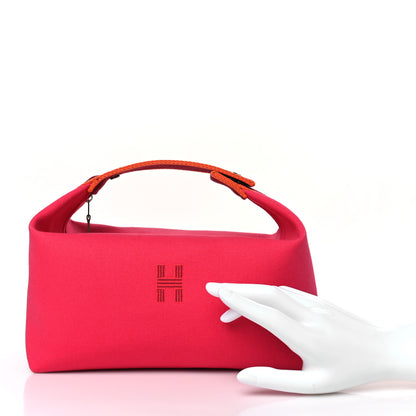 Hermes Canvas Large Bride-A-Brac Pouch Hibiscus 2 of 8