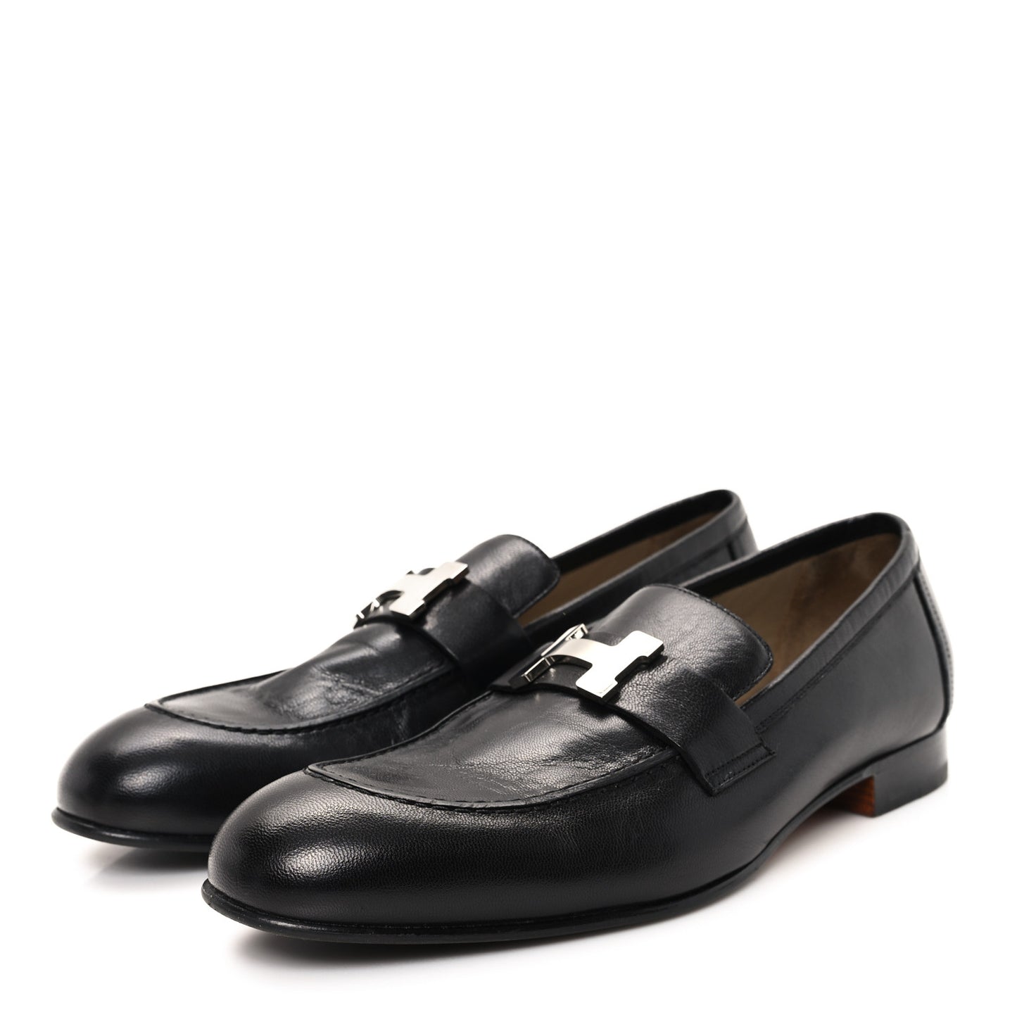 Goatskin Mens Paris Loafers 41.5 Black