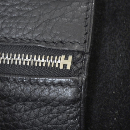 Hermes Taurillon Clemence Trim II 31cm Hobo Black 9 of 10