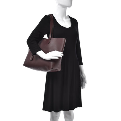 Saint Laurent Calfskin Large Shopping Tote Bordeaux 2 of 12