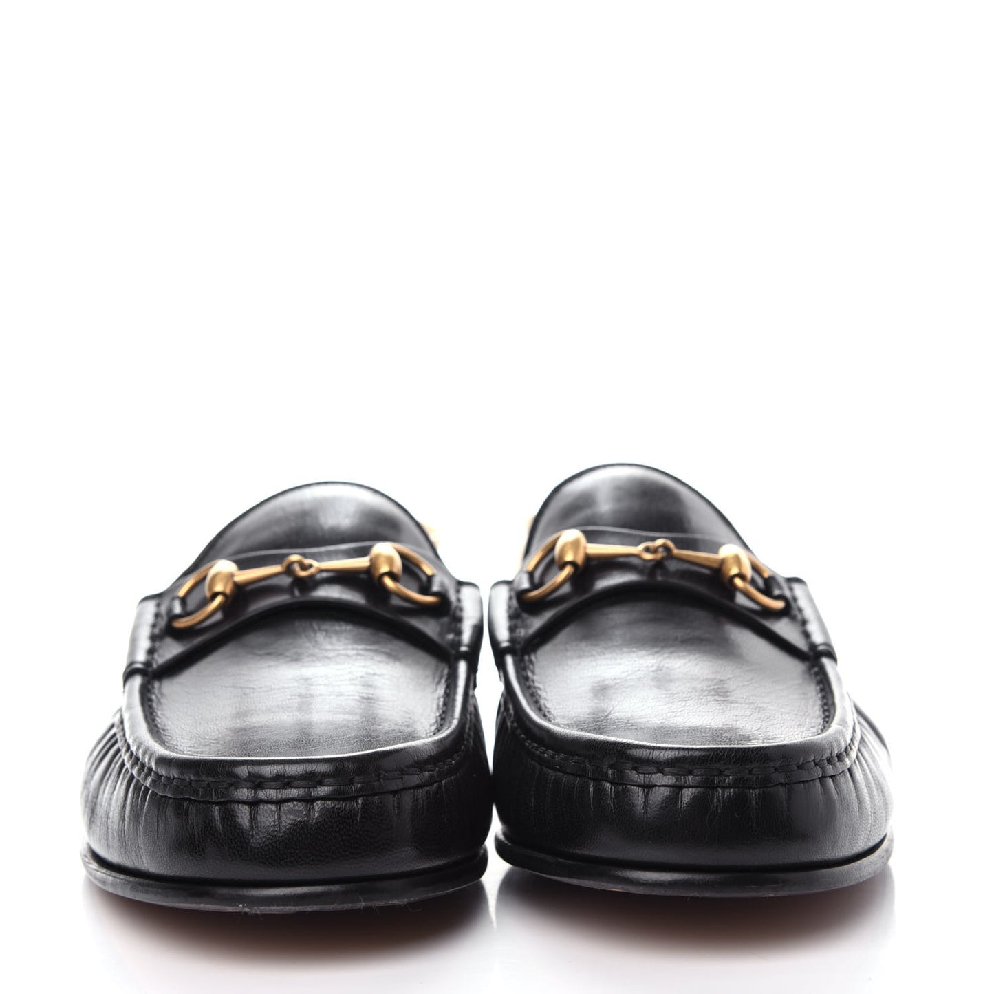 Goatskin Stripe Mens Horsebit Slingback Slippers 11.5 Black