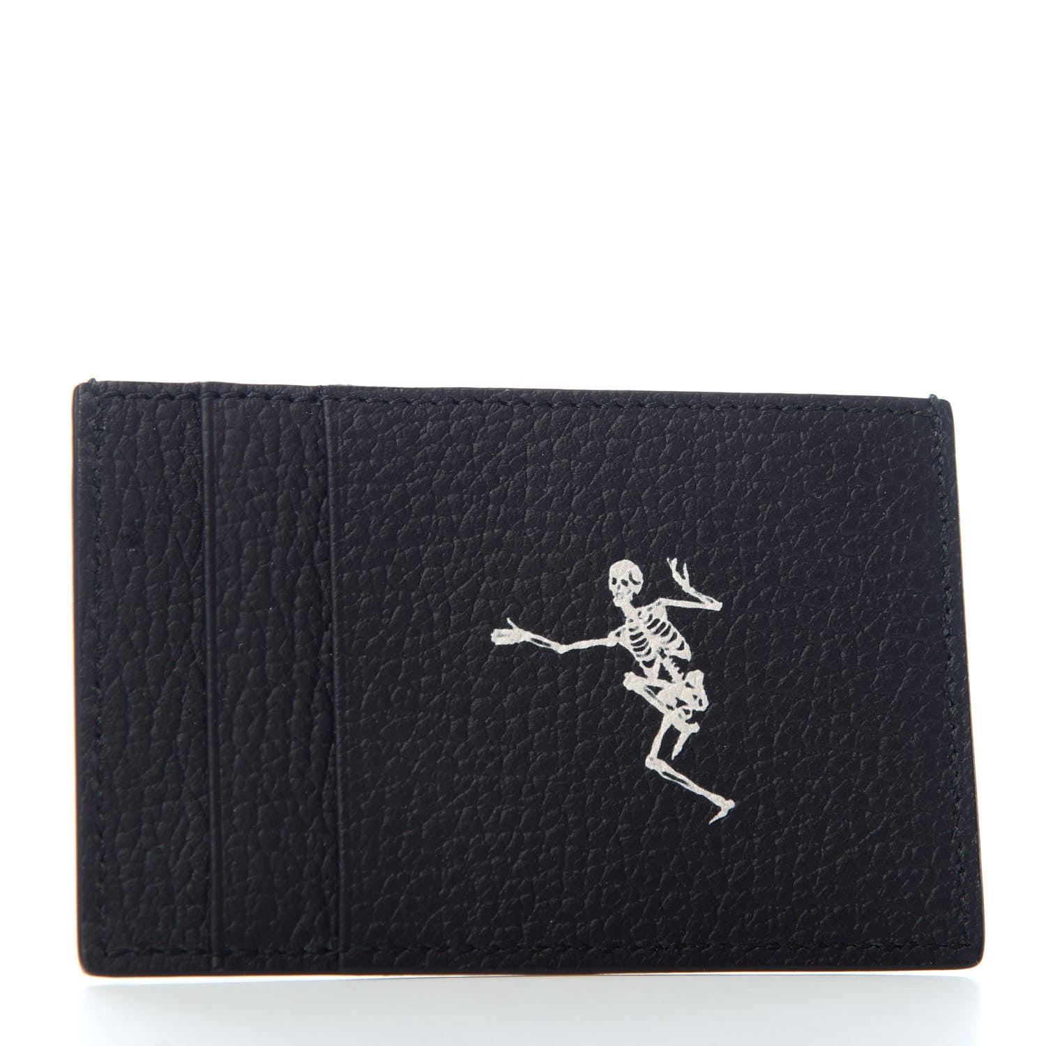 Alexander McQueen Calfskin Dancing Skeleton Card Holder Black 3 of 6