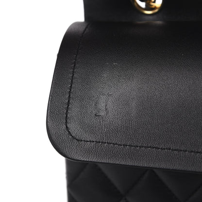 Chanel Lambskin Quilted Medium Double Flap Black 10 of 11