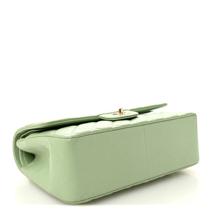Chanel Caviar Quilted Jumbo Double Flap Light Green 4 of 10