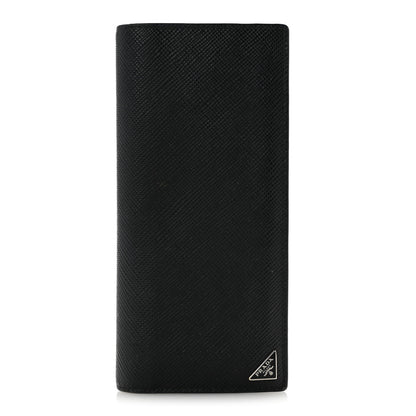Prada Saffiano Flap Wallet Black Baltico 1 of 10