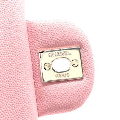 Chanel Caviar Quilted Medium Double Flap Pink 10 of 11