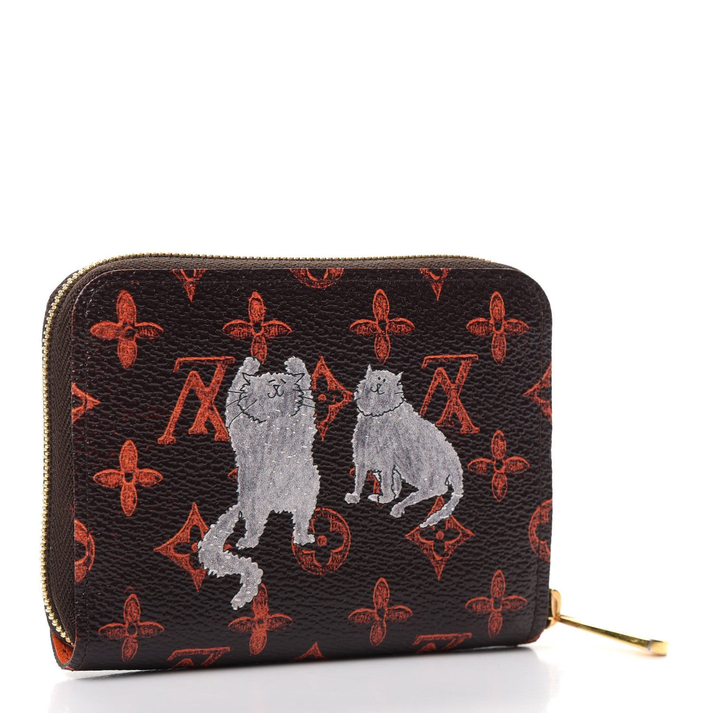 Catogram Zippy Coin Purse Marron