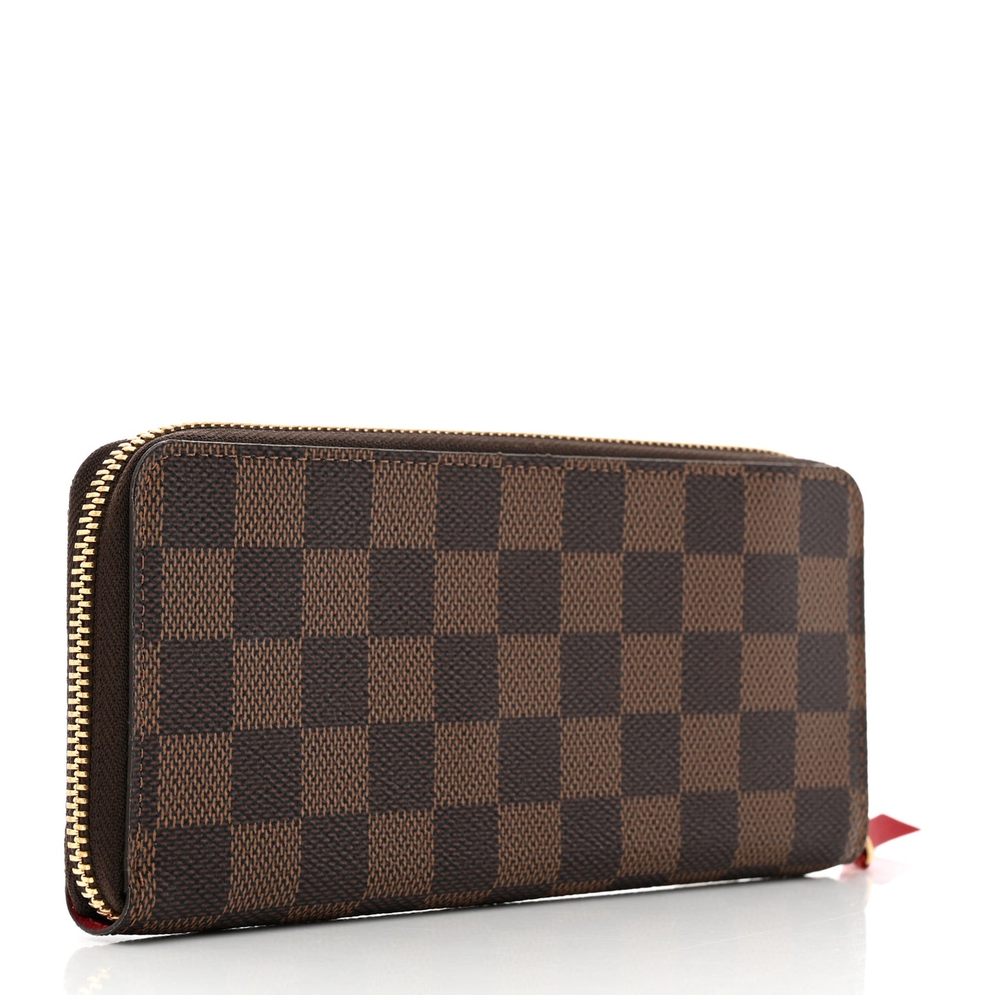 Damier Ebene Clemence Wallet Cherry
