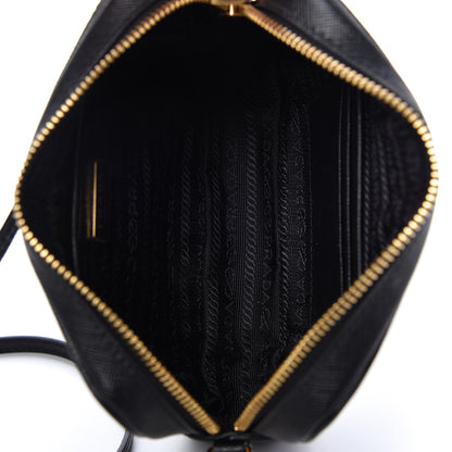 Prada Saffiano Lux Small Camera Crossbody Bag Black 5 of 10