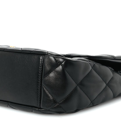 Chanel Shiny Calfskin Quilted Maxi Flap Black 11 of 11
