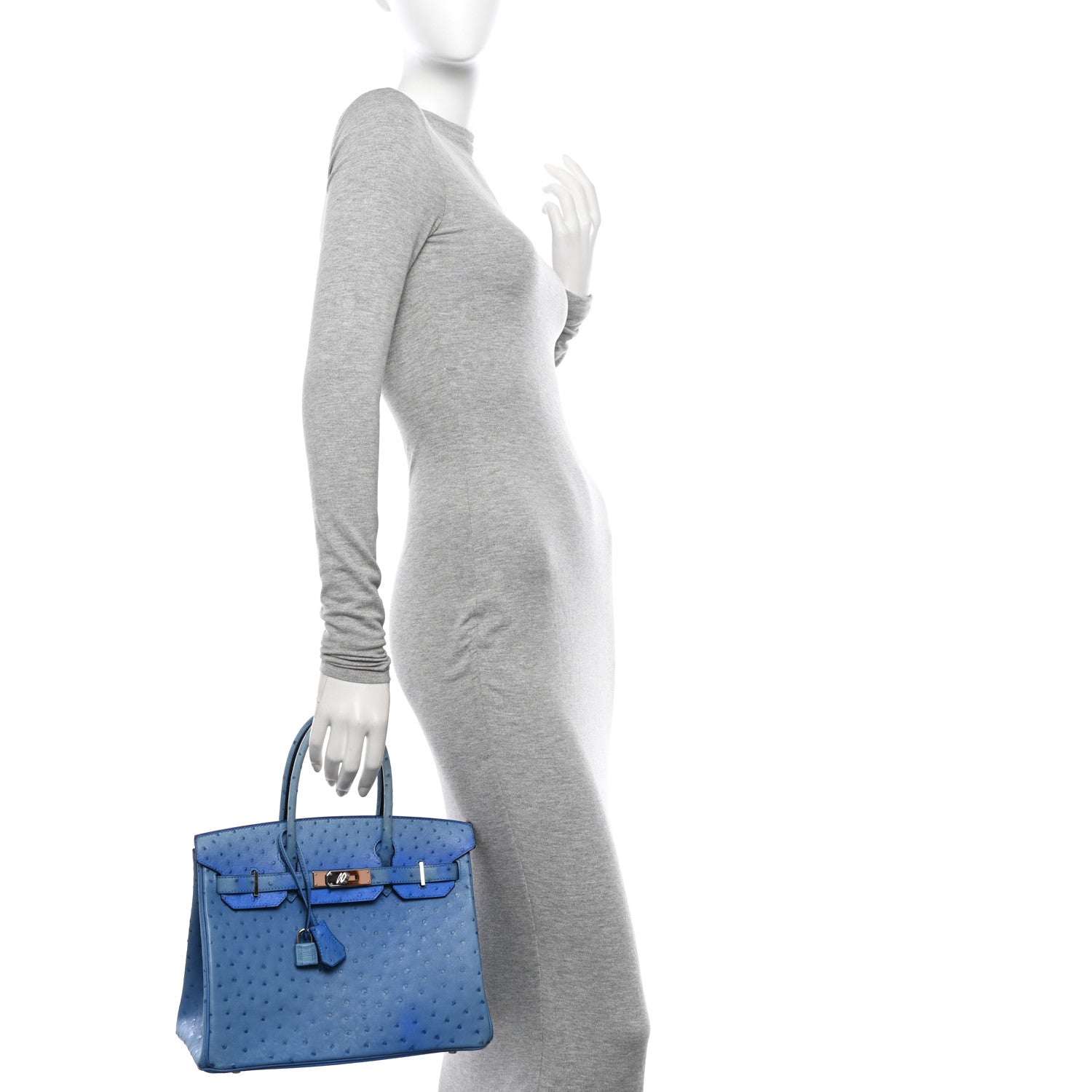 Hermes Ostrich Birkin 30 Mykonos 2 of 15