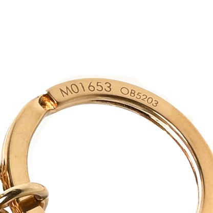 Louis Vuitton Metal Fleur LV Circle Bag Charm Key Holder Gold 4 of 5