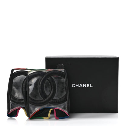 Chanel Lambskin PVC CC Gloves 7.5 Black Multi 6 of 6