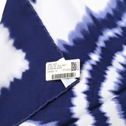 Hermes Silk Brides De Gala Wash Scarf 90 Marine White 2 of 4