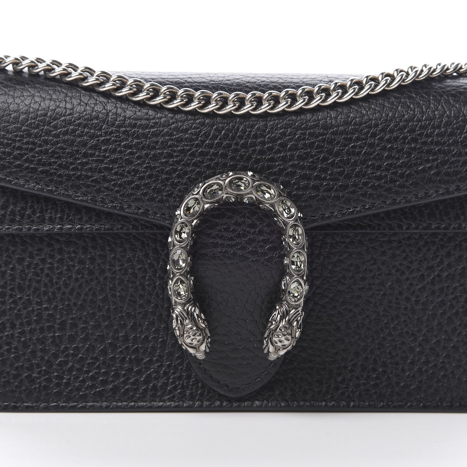 Gucci Calfskin Super Mini Dionysus Shoulder Bag Black 8 of 11