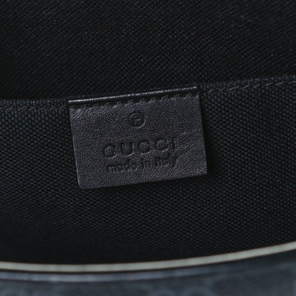 Gucci GG Supreme Monogram Selleria Calfskin Web New Web Cosmetic Case Black 6 of 9