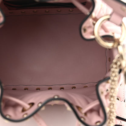 Valentino Garavani Lambskin Mini Rockstud Spike Bucket Bag Water Rose 5 of 12