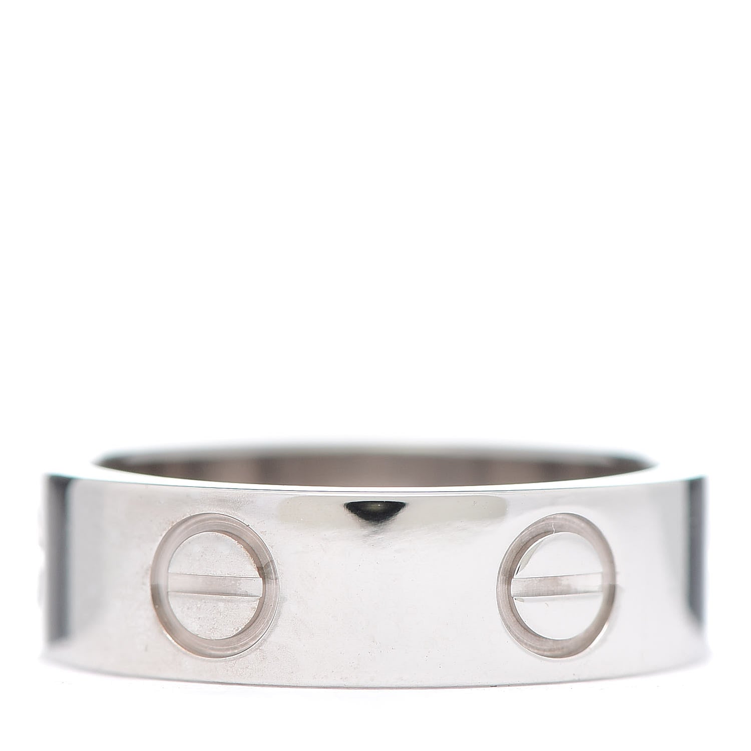 Cartier 18K White Gold 5.5mm LOVE Ring 51 5.75 3 of 7