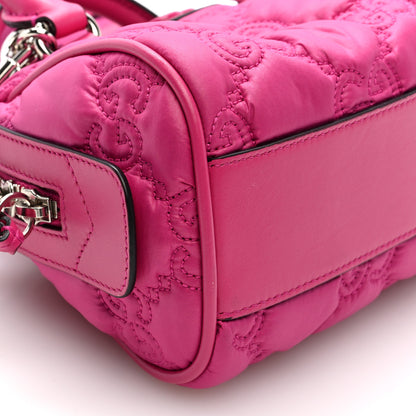 Gucci Nylon Calfskin Enamel GG Matelasse Mini Bowler Bag Lovely 8 of 9