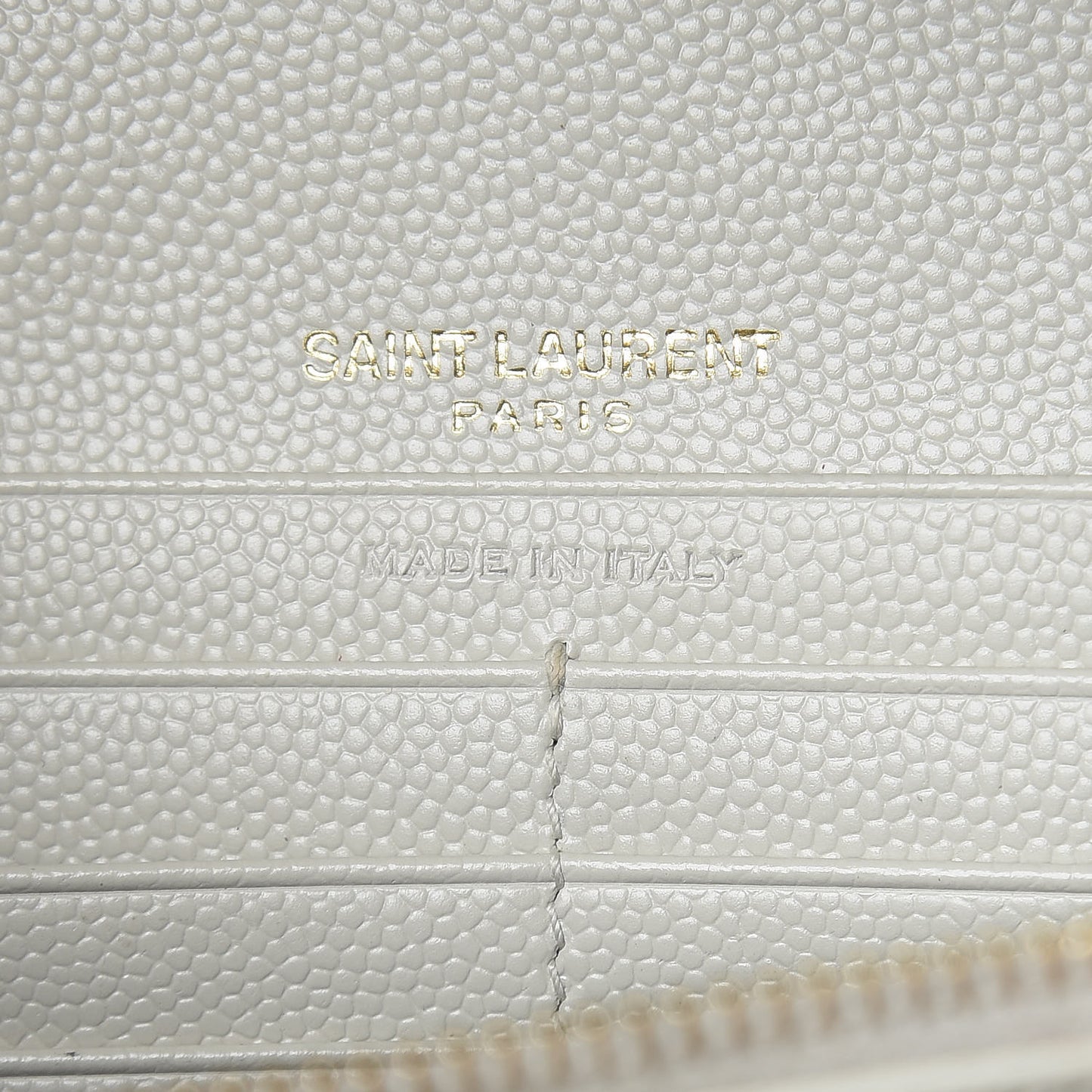 Grain De Poudre Matelasse Chevron Monogram Chain Wallet Crema Soft