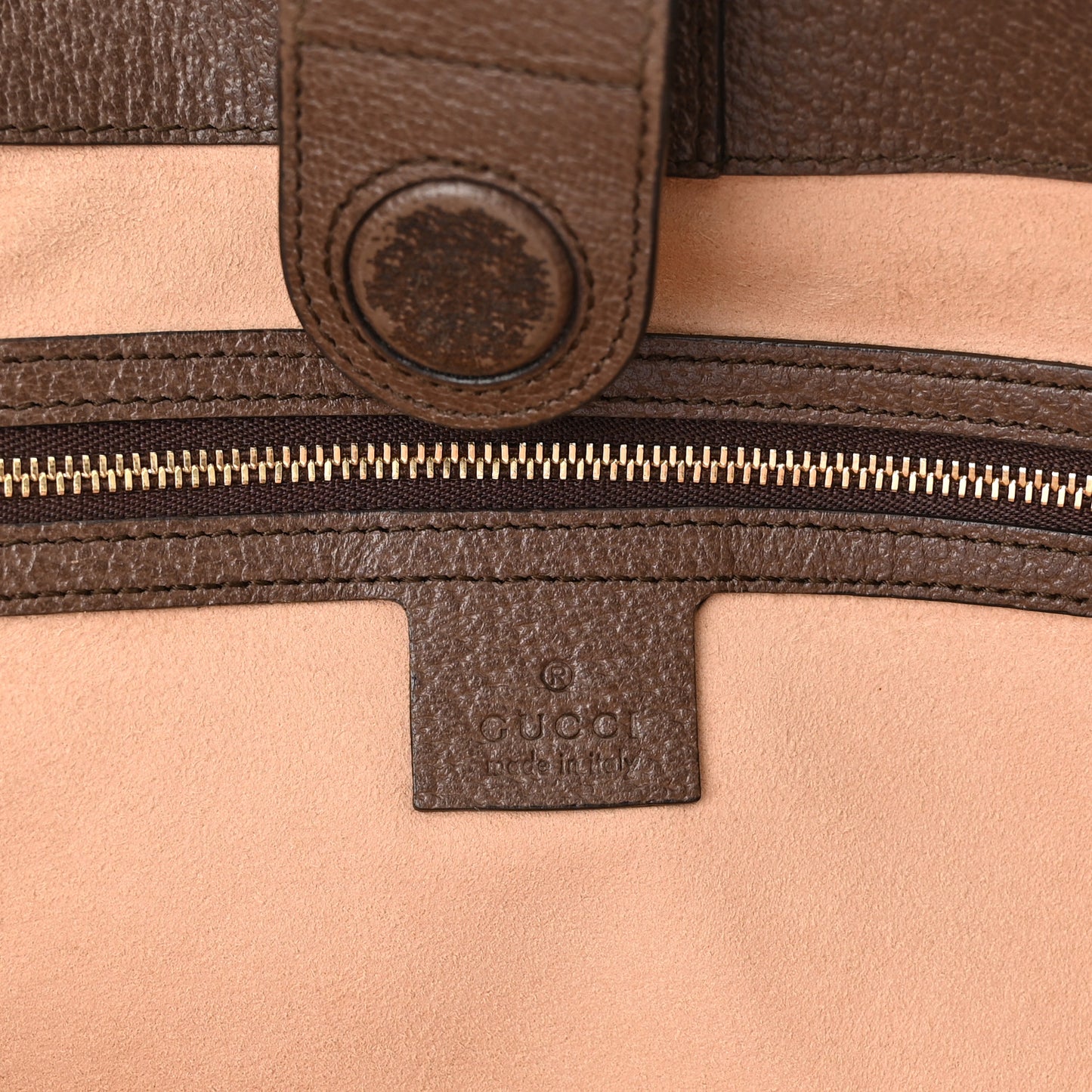 GG Supreme Monogram Textured Calfskin Web Medium Ophidia Shopping Tote Beige Ebony New Acero