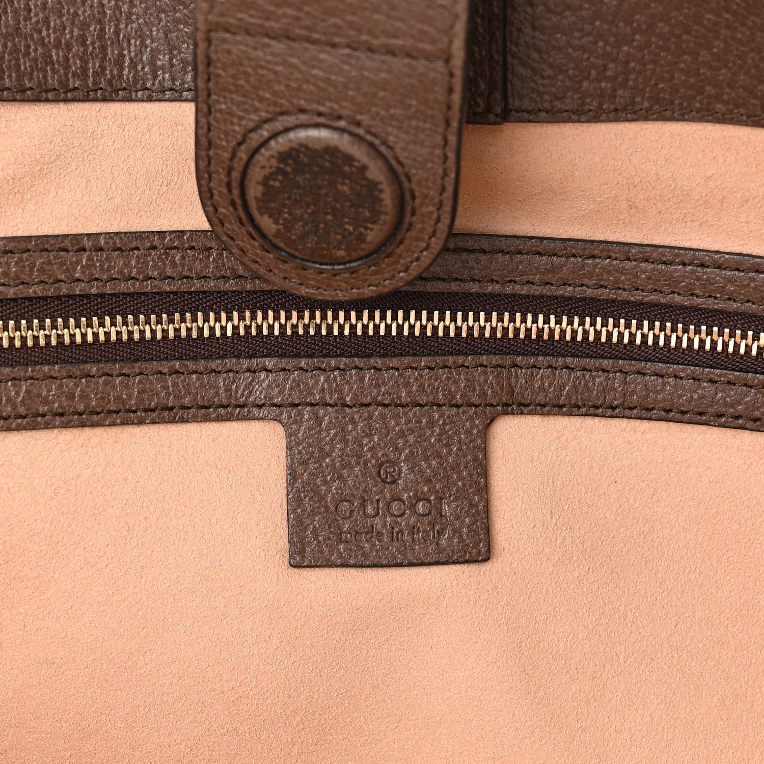 Gucci GG Supreme Monogram Textured Calfskin Web Medium Ophidia Shopping Tote Beige Ebony New Acero 6 of 11