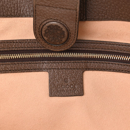 Gucci GG Supreme Monogram Textured Calfskin Web Medium Ophidia Shopping Tote Beige Ebony New Acero 6 of 11