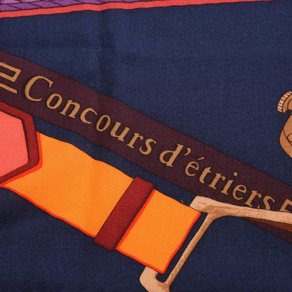 Hermes Cashmere Silk Concours D'Etriers Shawl 140 3 of 7