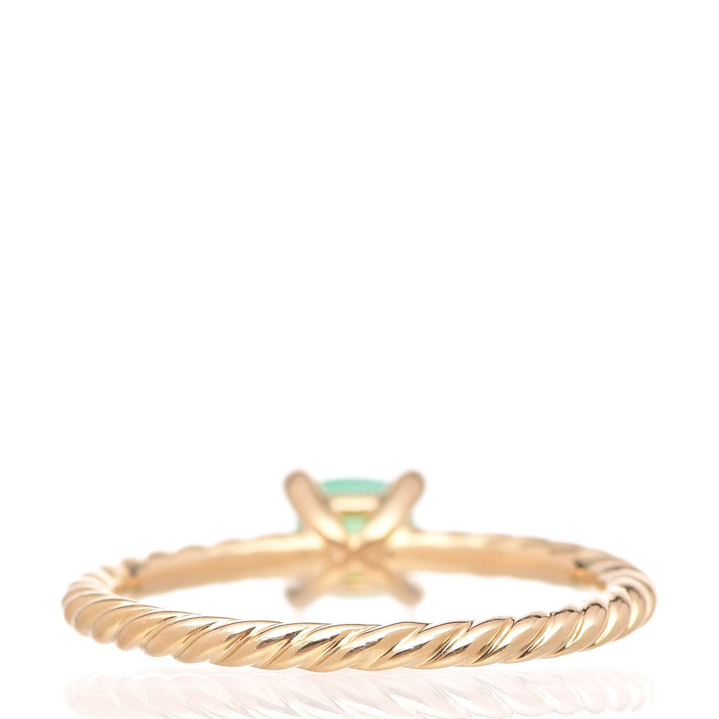 18K Yellow Gold Chrysoprase 4mm Chatelaine Kid's Ring 47 4