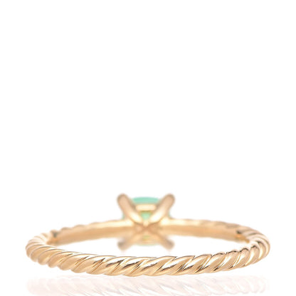 David Yurman 18K Yellow Gold Chrysoprase 4mm Chatelaine Kid's Ring 47 4 3 of 5