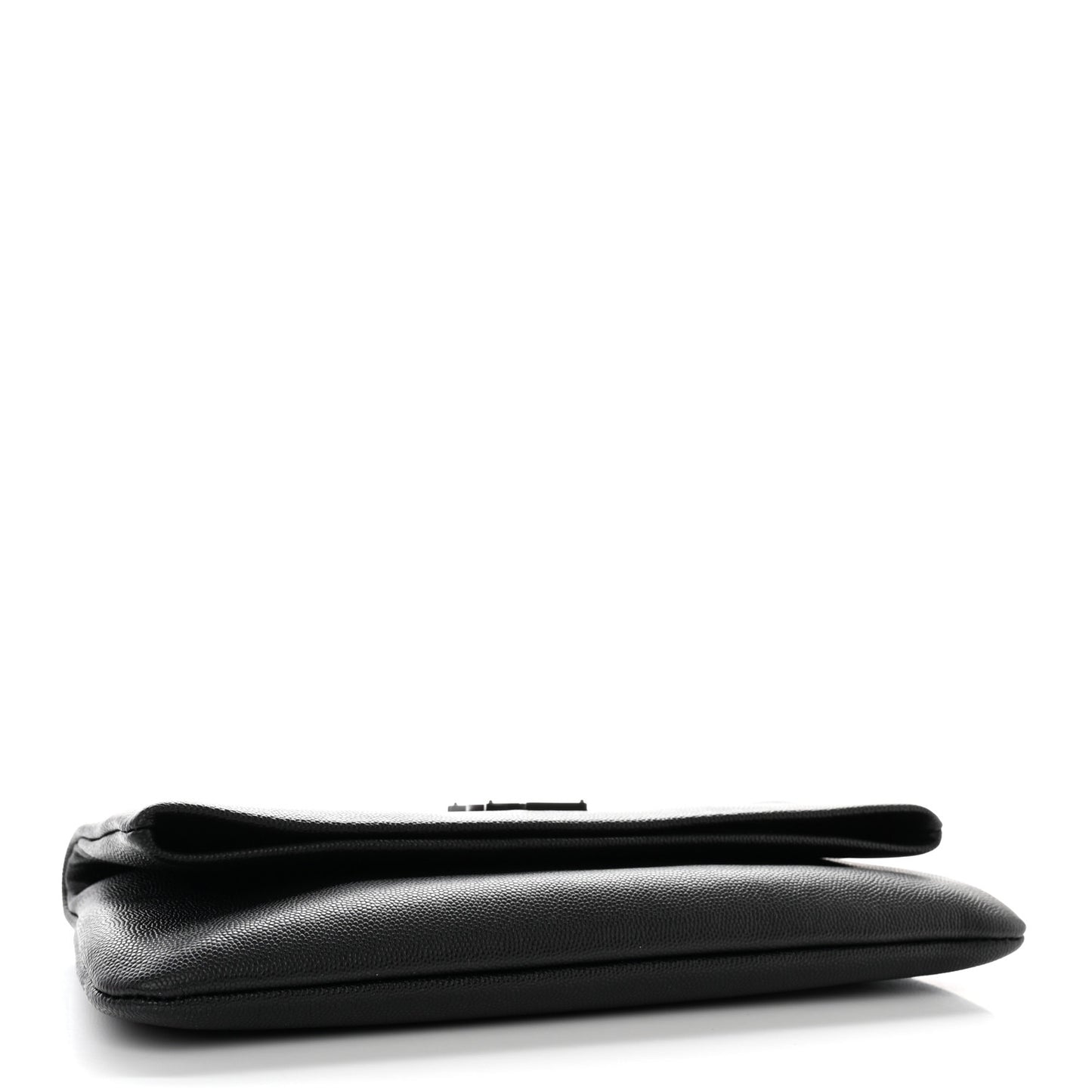 Grain De Poudre West Hollywood Monogram Fold Over Clutch Black