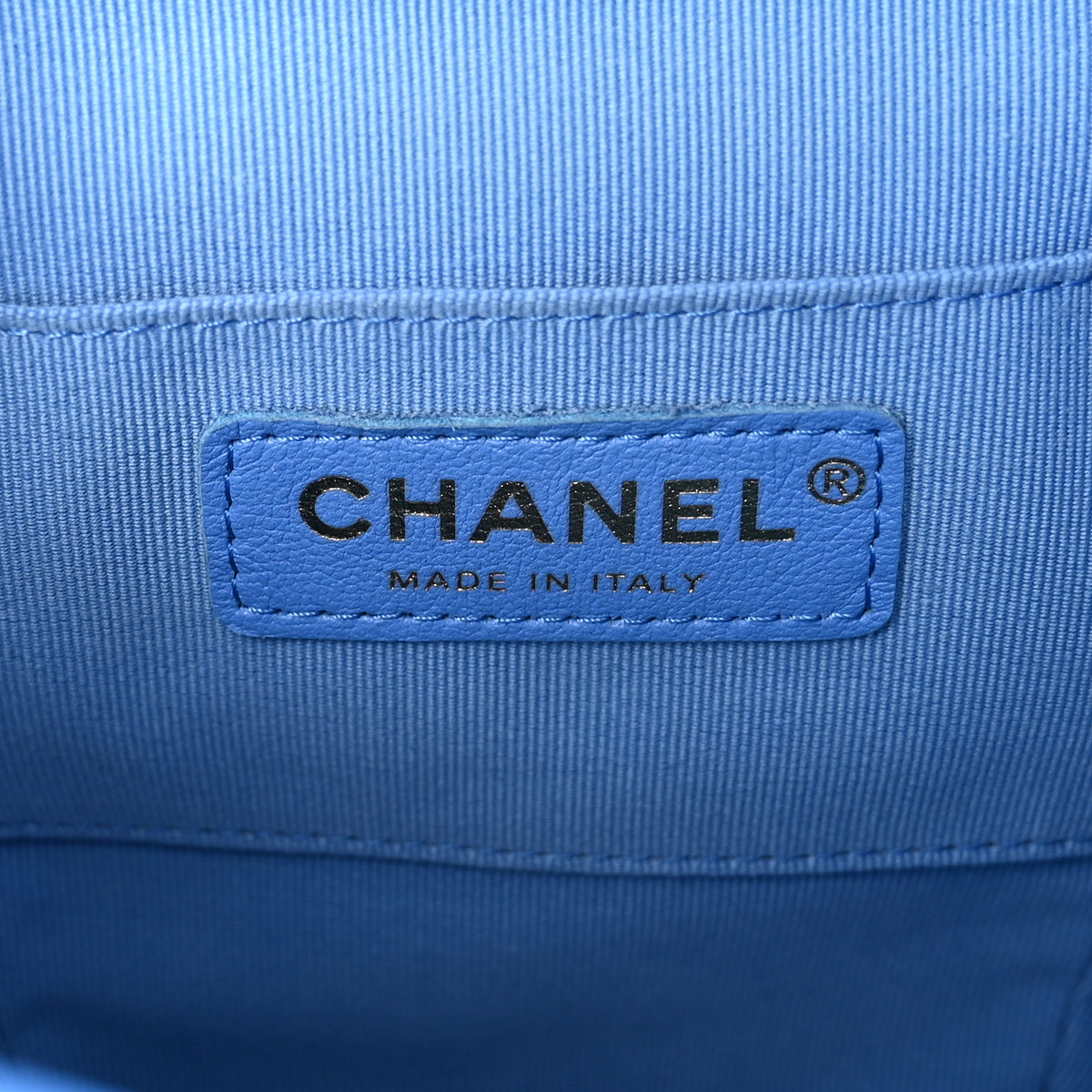 Lambskin Quilted Small Duma Drawstring Backpack Blue