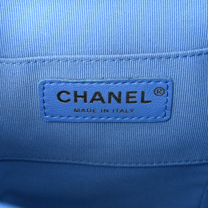 Chanel Lambskin Quilted Small Duma Drawstring Backpack Blue 6 of 10