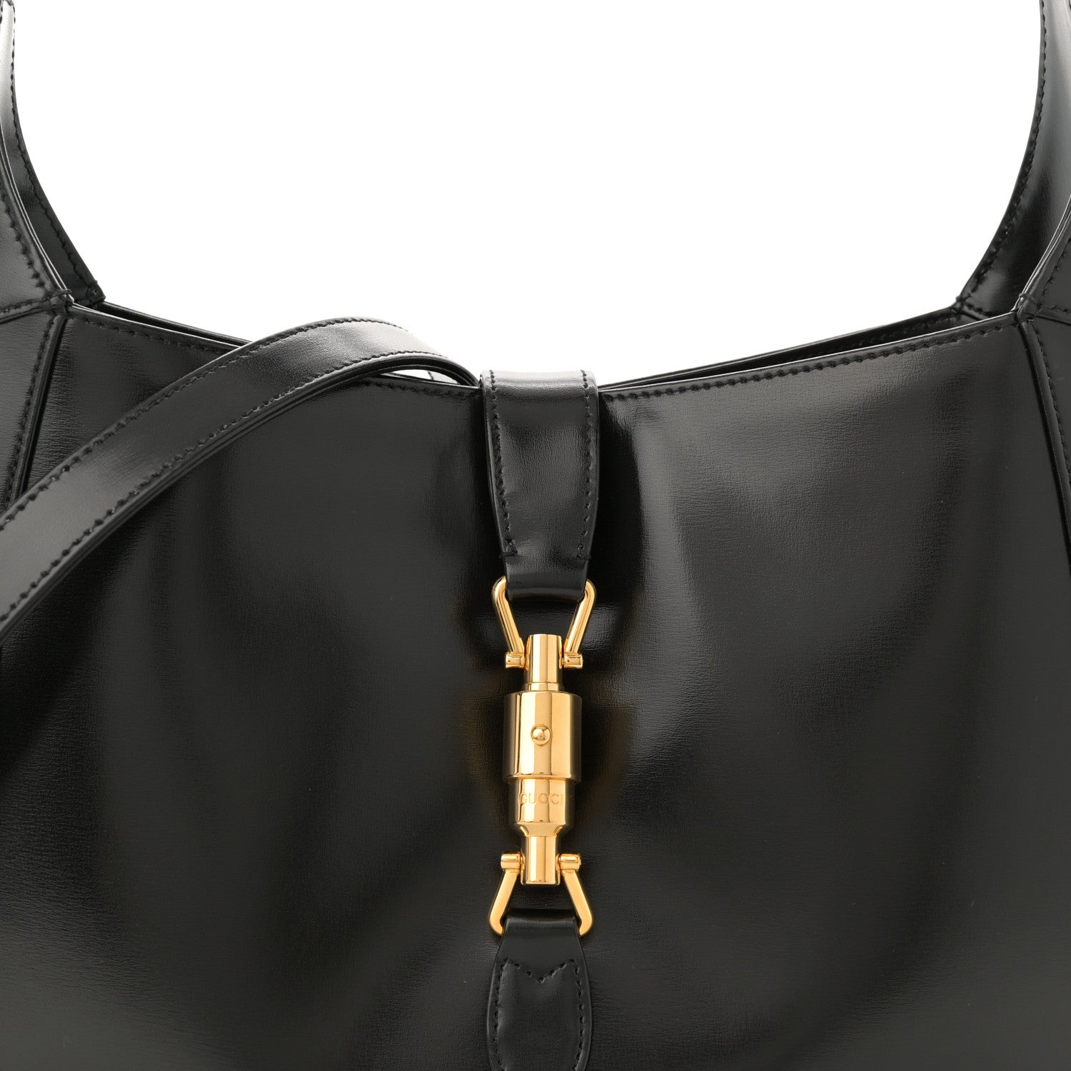 Gucci Boarded Dyana Lux Calfskin Medium Jackie 1961 Hobo Black 8 of 11