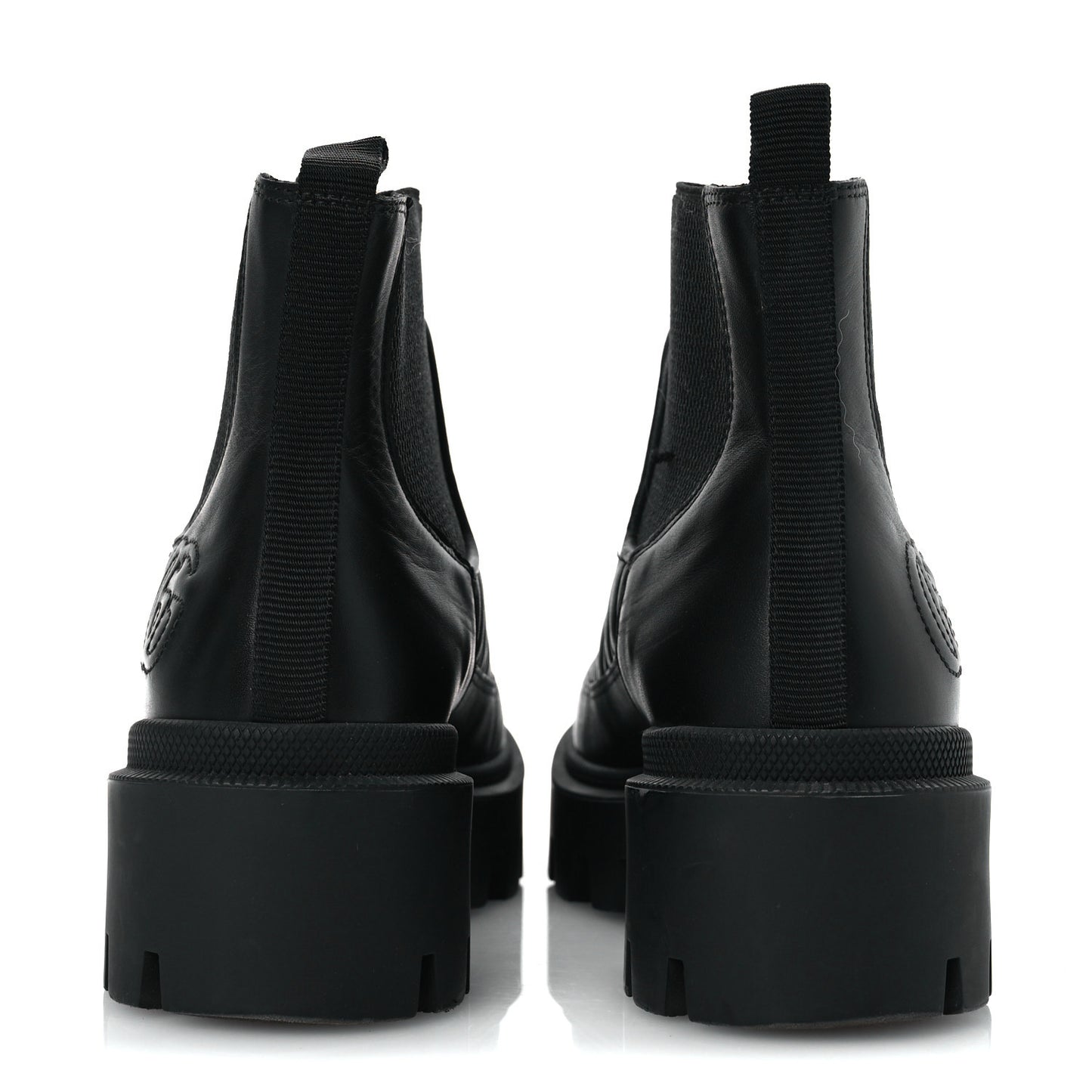 Calfskin Nappa Matelasse Frances Chelsea Boots 37 Black