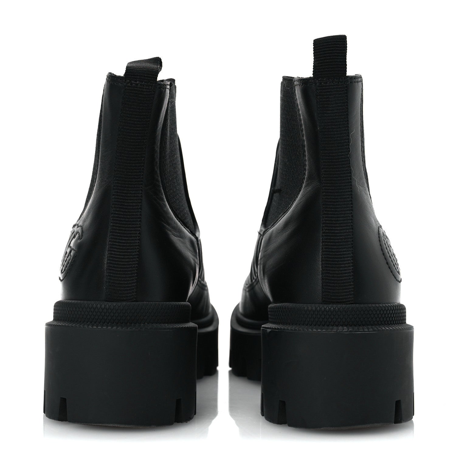 Gucci Calfskin Nappa Matelasse Frances Chelsea Boots 37 Black 6 of 15