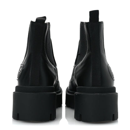 Gucci Calfskin Nappa Matelasse Frances Chelsea Boots 37 Black 6 of 15