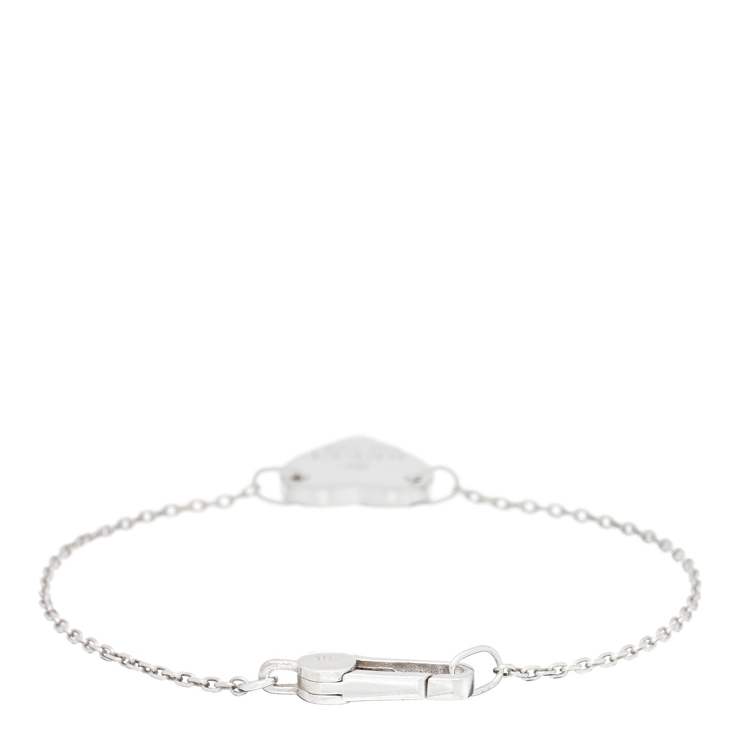 Gucci Sterling Silver Trademark Heart Bracelet 2 of 3