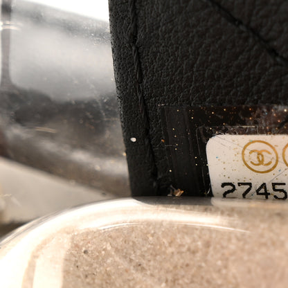 Chanel Lambskin PVC Sand By The Sea Flap With Pearl Strap Black 6 of 9